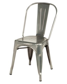メタルチェア シルバーメッキ  Aチェア・スタッキング・ブルックリン・インダストリアル 【メーカー直送】