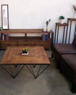 KOZAIコーヒーテーブル ジオメトリー 古材・ 切り返し模様 ・ブルックリンスタイル 【メーカー直送】