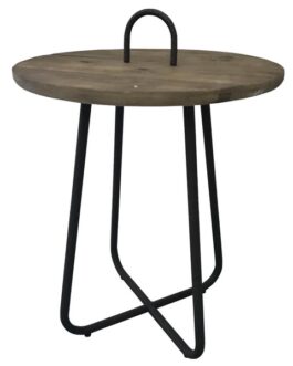 KOZAIラウンドサイドテーブル 古材 ・ブルックリン 【メーカー直送】