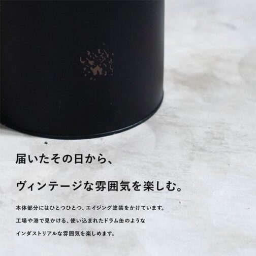 古材ドラムスツール   カフェ空間・アンティーク調・収納家具　【メーカー直送】 - 画像 (7)
