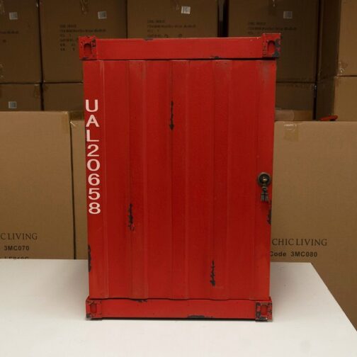 コンテナ型ボックス レッド　インダストリアル・アンティーク調・収納家具 - 画像 (12)