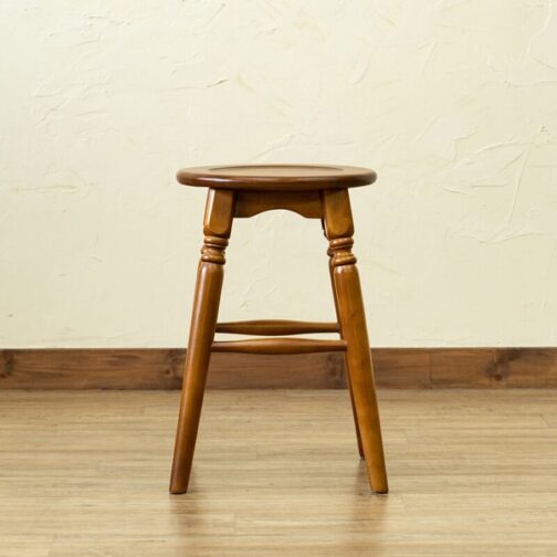 マホガニーラウンドスツール46cm - 画像 (22)