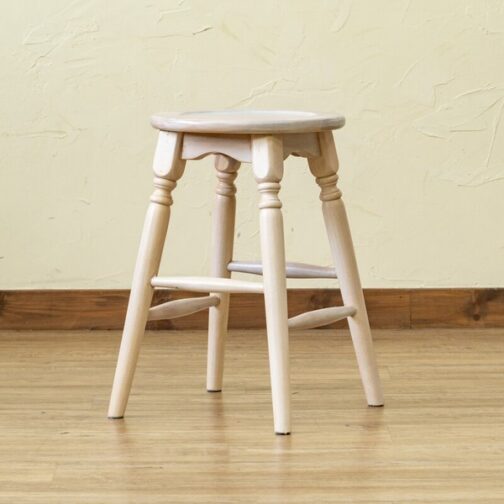 マホガニーラウンドスツール46cm - 画像 (9)