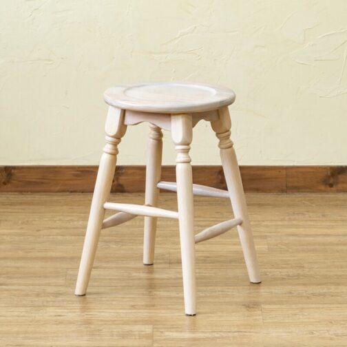 マホガニーラウンドスツール46cm - 画像 (10)
