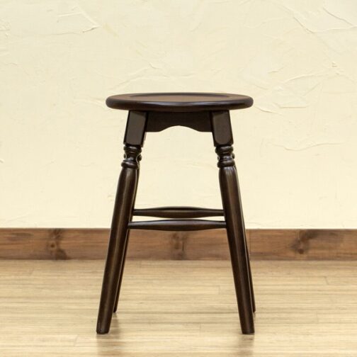 マホガニーラウンドスツール46cm - 画像 (16)