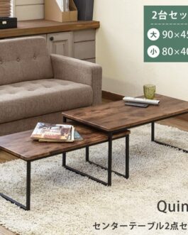 センターテーブル2点セット　Quincy　VBR