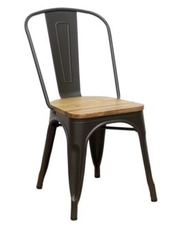メタルチェア ウッド スタッキング・ブルックリン・インダストリアル