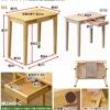 木製テーブル(デスク) 75x45 - 画像 (2)