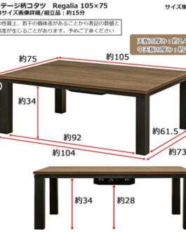 ヴィンテージ柄コタツ Regalia 105×75