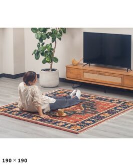 お部屋が明るくなる天然素材のトライバル風ラグ＜MADRAS＞