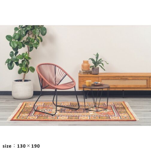 お部屋が明るくなる天然素材のトライバル風ラグ＜FLAG＞ - 画像 (5)