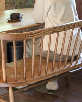 【4点セット】アッシュ無垢材のすっきりとした楕円形ダイニングセット<ienowa/食堂4点セット コクリコ>