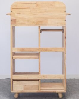 ハンガーラック付きの天然木製収納<NATURAL SIGNATURE オープンロッカー>