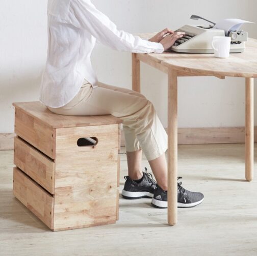 スタッキングできるスツール収納ボックス＜NATURAL SIGNATURE　コンテナBOX＞ - 画像 (17)