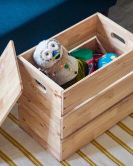 スタッキングできるスツール収納ボックス＜NATURAL SIGNATURE　コンテナBOX＞