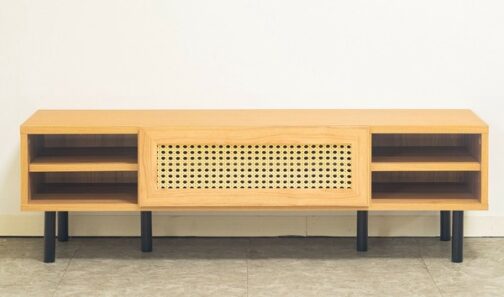 ナチュラルなラタン風素材が特徴のテレビ台＜120ローボード　マルシェ＞ - 画像 (16)