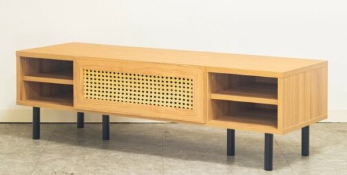 ナチュラルなラタン風素材が特徴のテレビ台＜120ローボード　マルシェ＞ - 画像 (15)