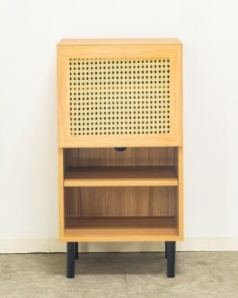 ナチュラルなラタン風素材が特徴のキャビネット<45キャビネット マルシェ>