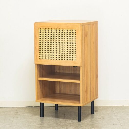 ナチュラルなラタン風素材が特徴のキャビネット＜45キャビネット　マルシェ＞ - 画像 (8)