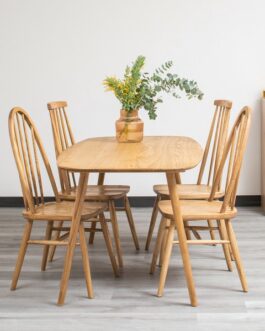 アッシュ無垢材のウィンザーチェア<ienowa/ハイバックチェア コクリコ>