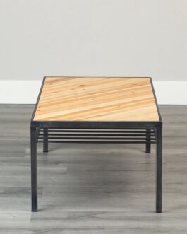 ヴィンテージ風質感のアイアン×天然木センターテーブル<トリニティ>