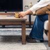 オーク突板　ブロック調天板のヴィンテージ風コタツ　120/135幅　4人用　継脚1段付き＜チェスター＞ - 画像 (17)