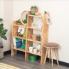 もこもこ生地のラバーウッド無垢材スツール ＜組立家具/NATURAL SIGNATURE　ラウンドスツール＞ - 画像 (7)