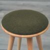 もこもこ生地のラバーウッド無垢材スツール ＜組立家具/NATURAL SIGNATURE　ラウンドスツール＞ - 画像 (9)