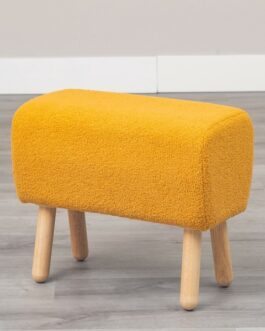 もこもこ生地のラバーウッド無垢材スツール <組立家具/NATURAL SIGNATURE スツールMU1113>