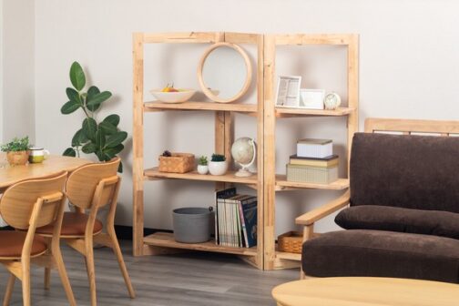動きのあるデザインが魅力なシェルフ　＜NATURAL SIGNATURE　ジグザクシェルフ＞