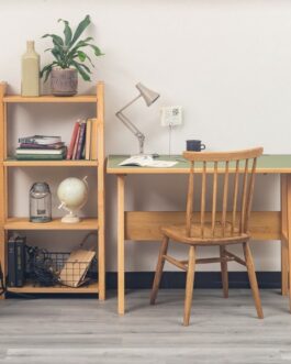 天然の抗菌作用 リノリウム天板のデスクサイドシェルフ<リノ/ピスタチオグリーン>