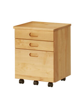 アルダー材のデスクワゴン<昇降無ワゴン フォレスト>