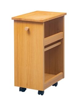 可動棚板付き　アルダー材のスリムワゴン＜オープンワゴン フォレスト＞