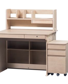 幅100cm 木目調3色 奥行拡張できる組み合わせ学習デスク<100中棚机 パルク>