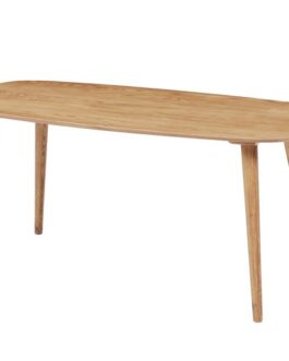 アッシュ無垢材のすっきりとした楕円形ダイニング<ienowa/160食堂テーブル コクリコ>