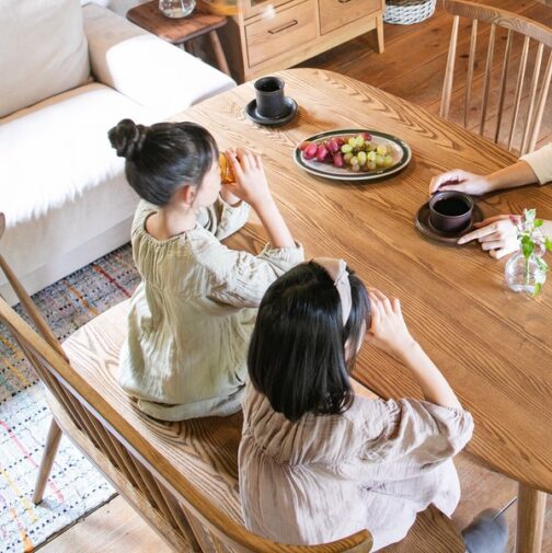 アッシュ無垢材のダイニング用ベンチ＜ienowa/120背付・112背無ベンチ コクリコ＞ - 画像 (16)