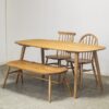 アッシュ無垢材のダイニング用ベンチ＜ienowa/120背付・112背無ベンチ コクリコ＞ - 画像 (8)