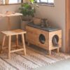 天然木をふんだんに使ったナチュラルシリーズ ◆組立家具/NATURAL SIGNATUREキャットハウス