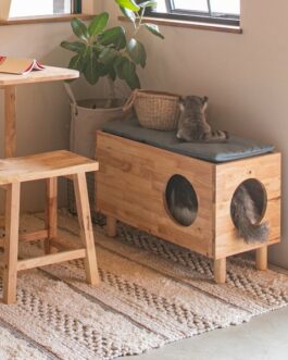 天然木をふんだんに使ったナチュラルシリーズ ◆組立家具/NATURAL SIGNATUREキャットハウス