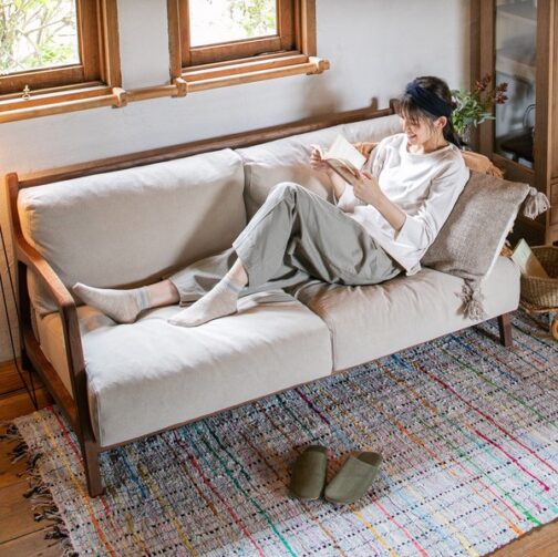 お部屋の主役になる天然木フレームソファ＜2.5Pソファー グロウ/ienowa＞ - 画像 (26)