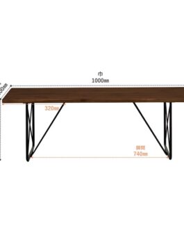 無垢材×アイアン脚のモダンなローテーブル<100カフェテーブル アイルII>