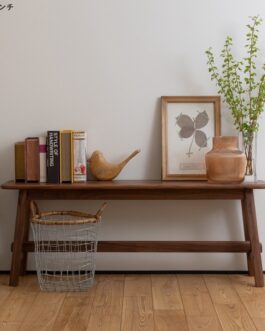 穏やかな風合いのウォールナット無垢材ベンチ<ペトラ>