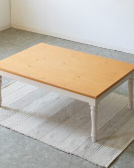ろくろ脚が可愛らしいカントリー調のパイン材コタツ＜105コタツ　ロッソ＞