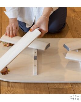 4サイズから選べる天然木製ローテーブル<折れ脚テーブル バーグII WH>