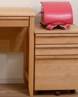 天然木素材の万能学習デスク<デスクワゴン トライ-A/kiduku>