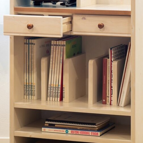 カントリー調の学校用品ひとまとめラック＜ランドセルラック　トライ-P/kiduku＞ - 画像 (3)