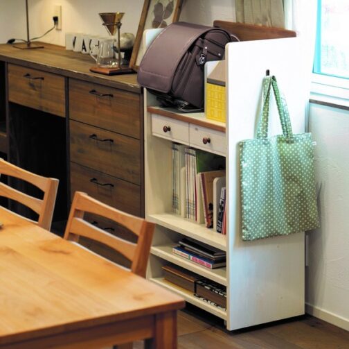 カントリー調の学校用品ひとまとめラック＜ランドセルラック　トライ-P/kiduku＞ - 画像 (5)