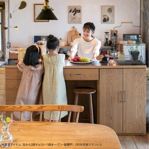 組み合わせが選べる天然木キッチン収納＜システムカウンター　ワイズ/ienowa＞ - 画像 (19)