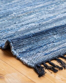 フリンジがポイントのデニム素材ラグ・マット<ienowa/LOS(ロス)>