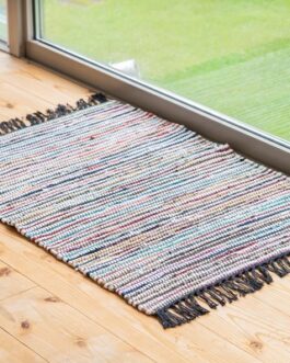 カラフルなレザーを織り込んだ個性的なラグ・マット<ienowa/ORCHARD(オーチャード)>